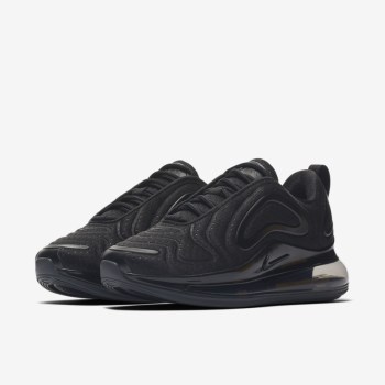 Nike Air Max 720 - Nagyobb Gyerek Air Max Trainers - Fekete/Sötét Szürke/Fekete